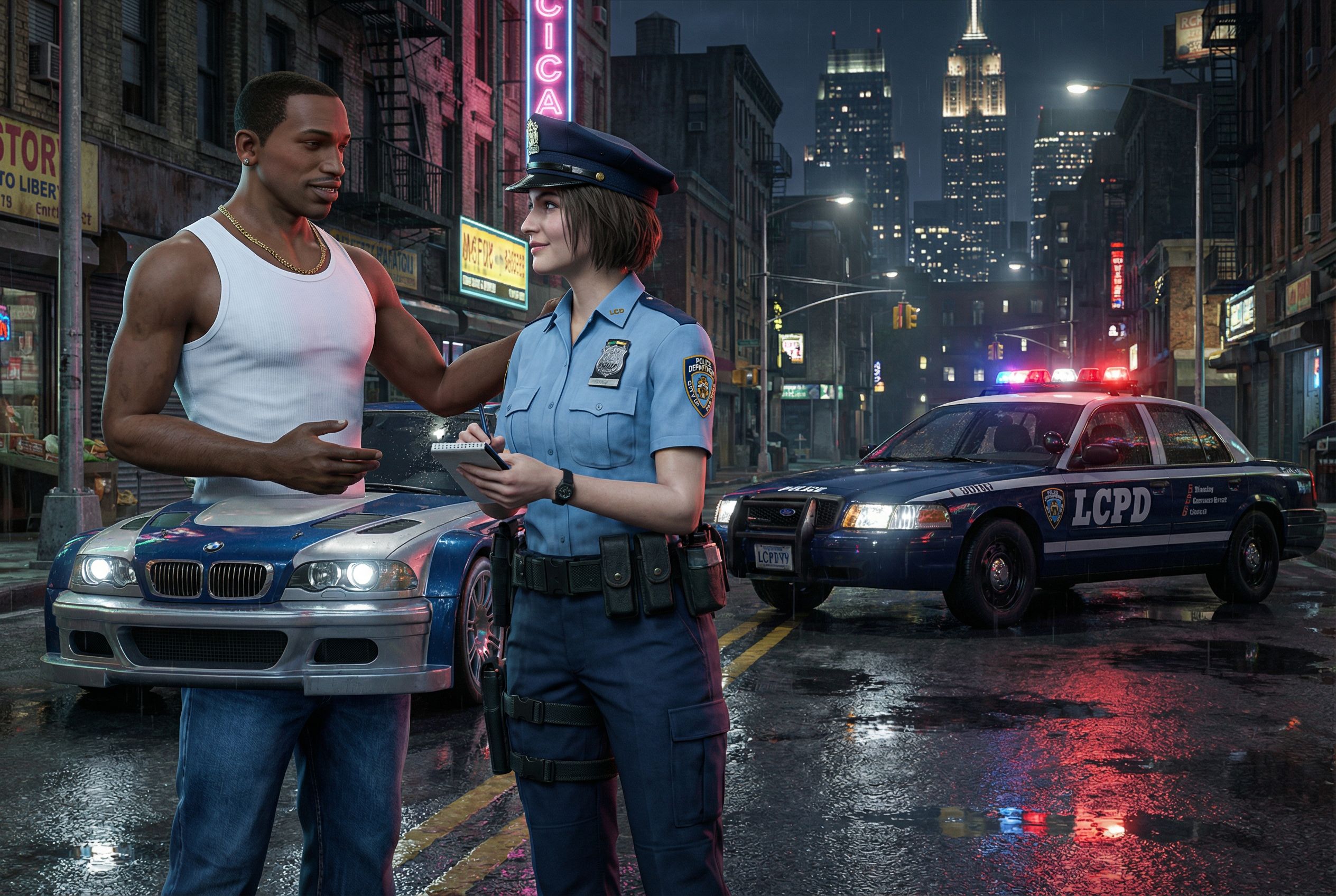 Mix of Resident Evil 3 Remake (2020), Grand Theft 