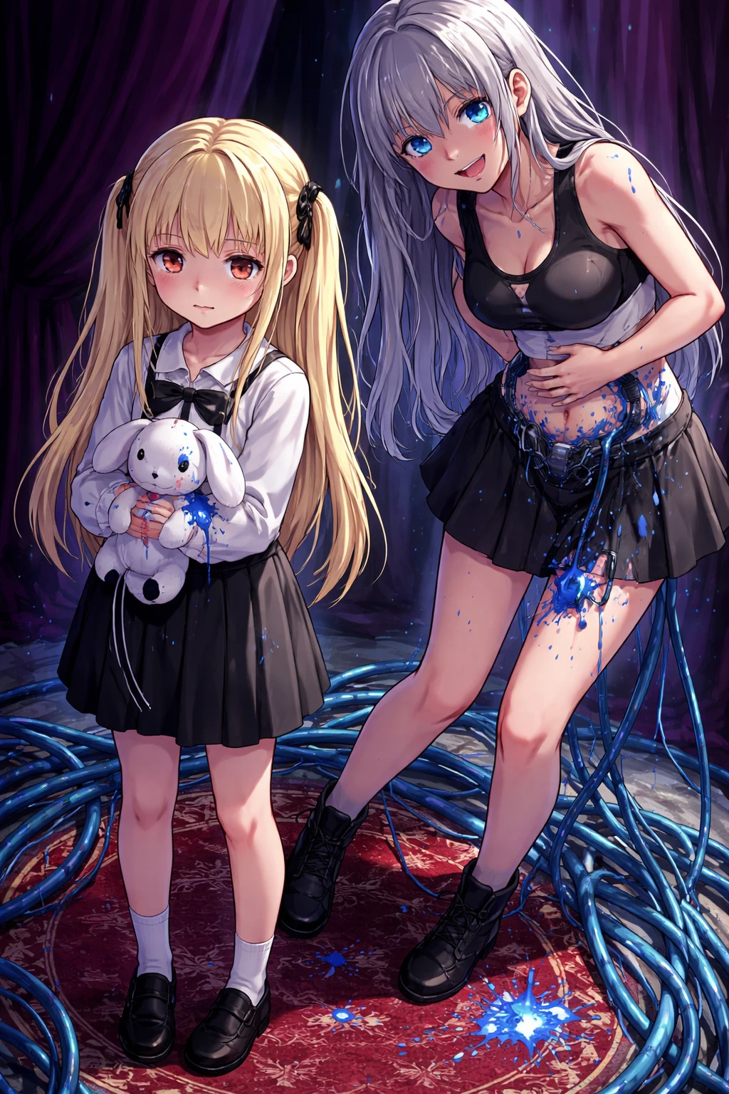 Create an image. The blonde-haired girl (pictured)