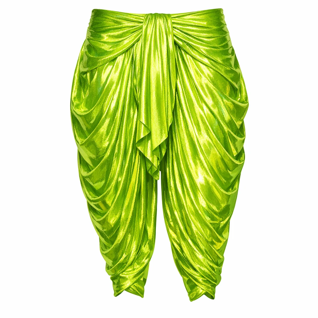 generate a shimmering neon green tight dhoti antar